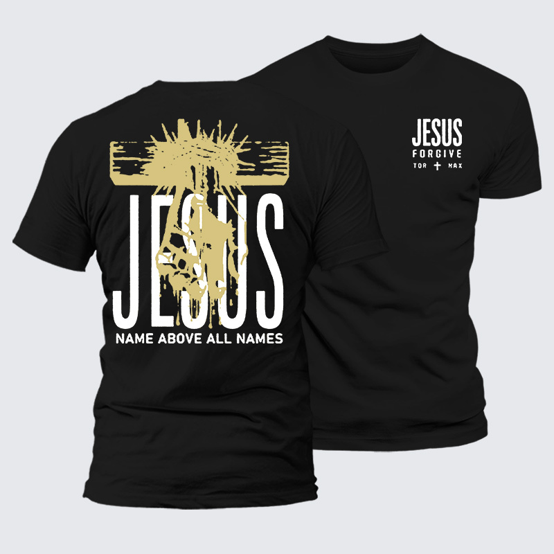 Man Of God Husband Dad Jesus God Christian Cotton T-Shirt
