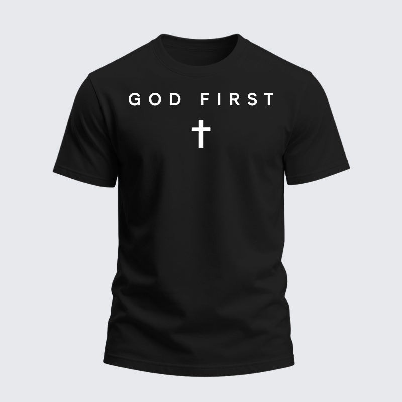 Heavyweight Cotton Tee - God First