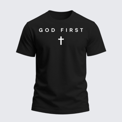 Heavyweight Cotton Tee - God First