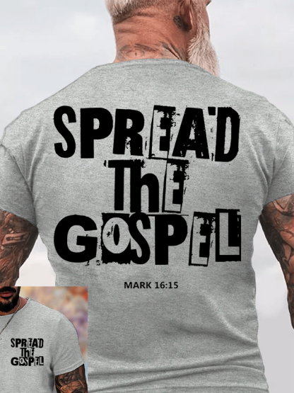 Spread The Gospel Jesus God Christian Cotton T-Shirt