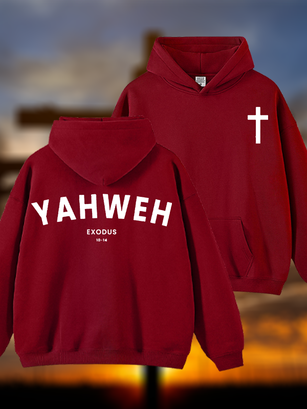 Yahweh Jesus God Christian Plush Fleece-Lined Hoodie