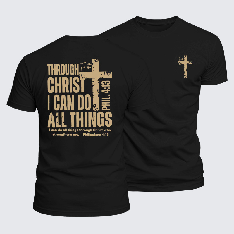 Man Of God Husband Dad Jesus God Christian Cotton T-Shirt