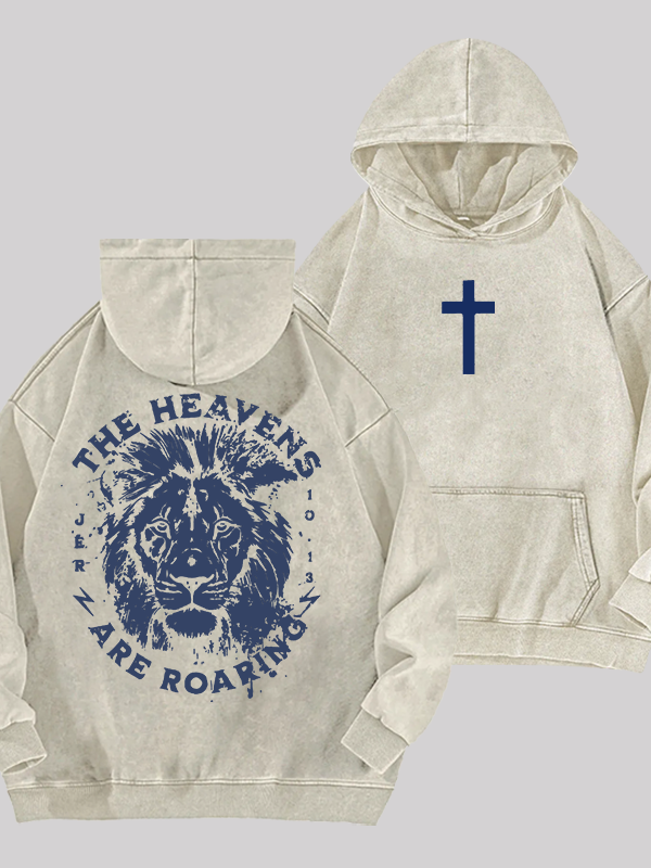 The Heavens Jesus God Christian Washed Hoodie