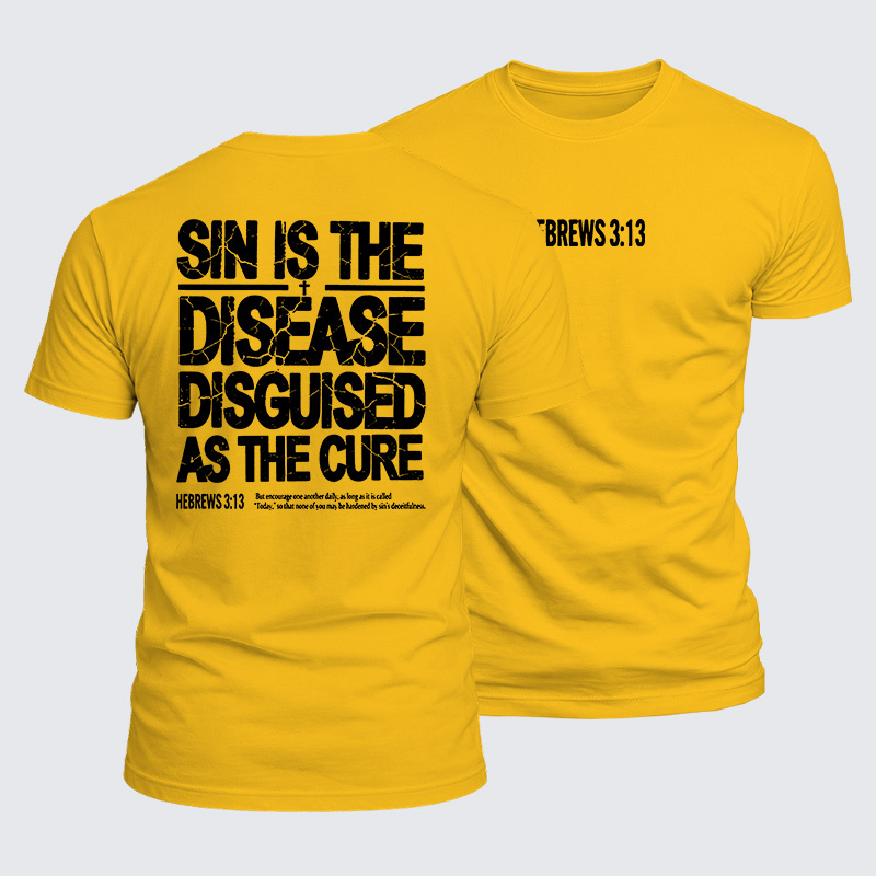 Sin Is The Disease Jesus God Christian  – Luxe Mercerized Interlock Cotton Tee