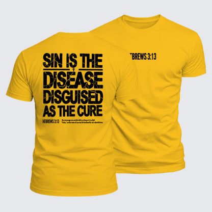 Sin Is The Disease Jesus God Christian  – Luxe Mercerized Interlock Cotton Tee