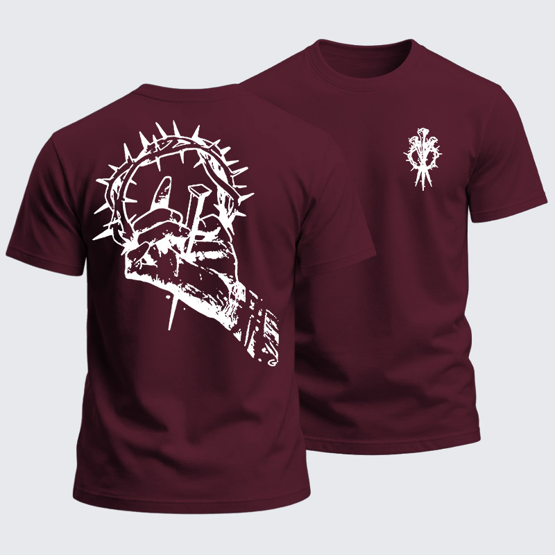Heavyweight Cotton Tee - Jesus With Cross