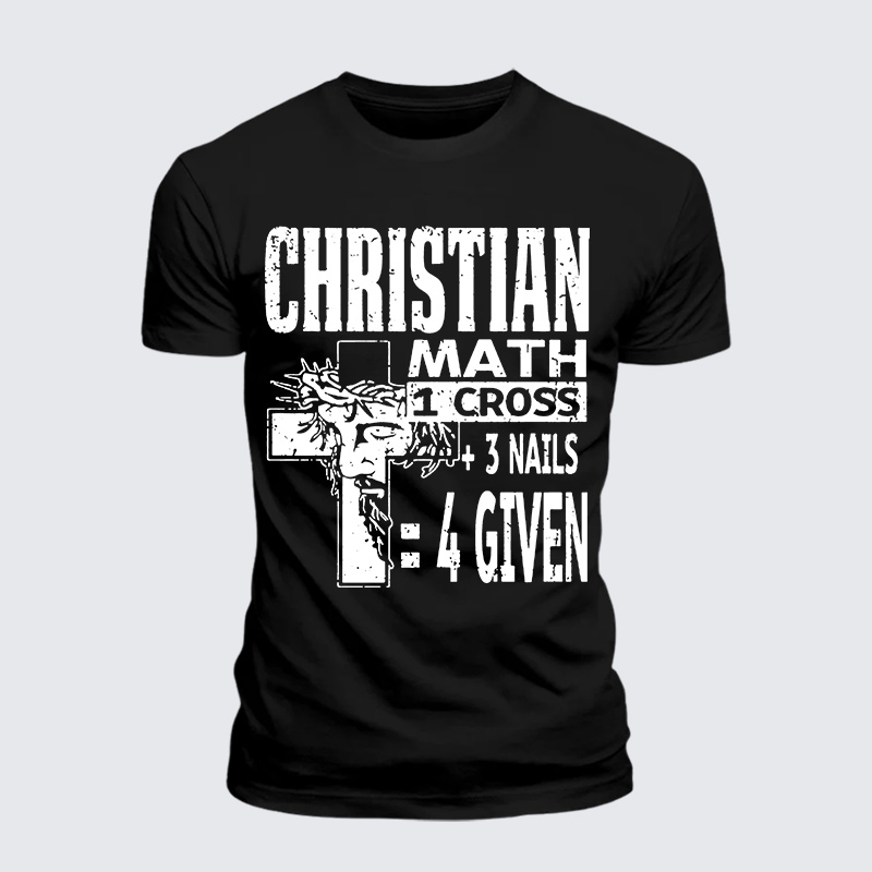 Man Of God Husband Dad Jesus God Christian Cotton T-Shirt