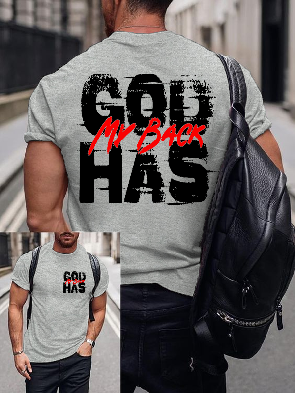 God Has My Back Jesus God Christian Cotton T-Shirt