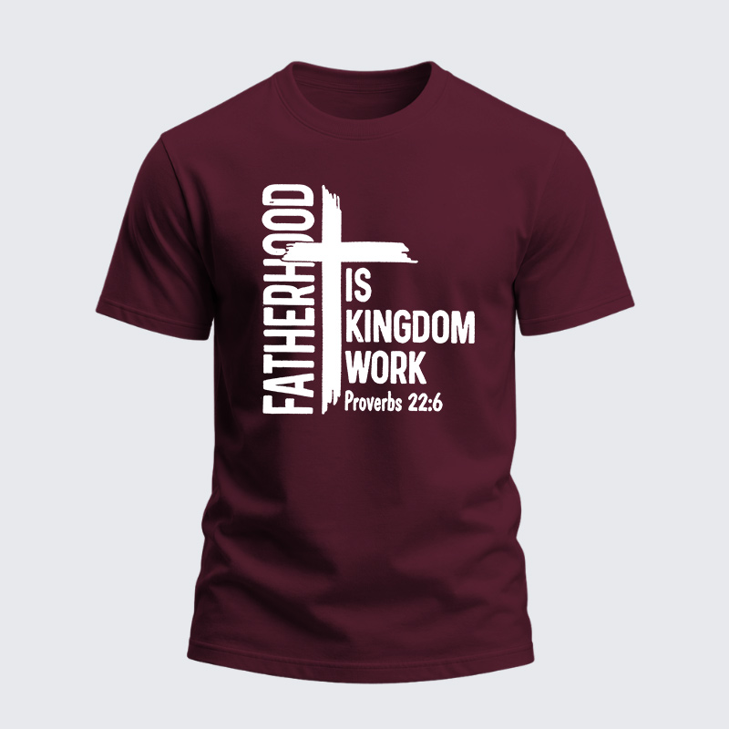 Heavyweight Cotton Tee - Fatherhood is Kingdom Work