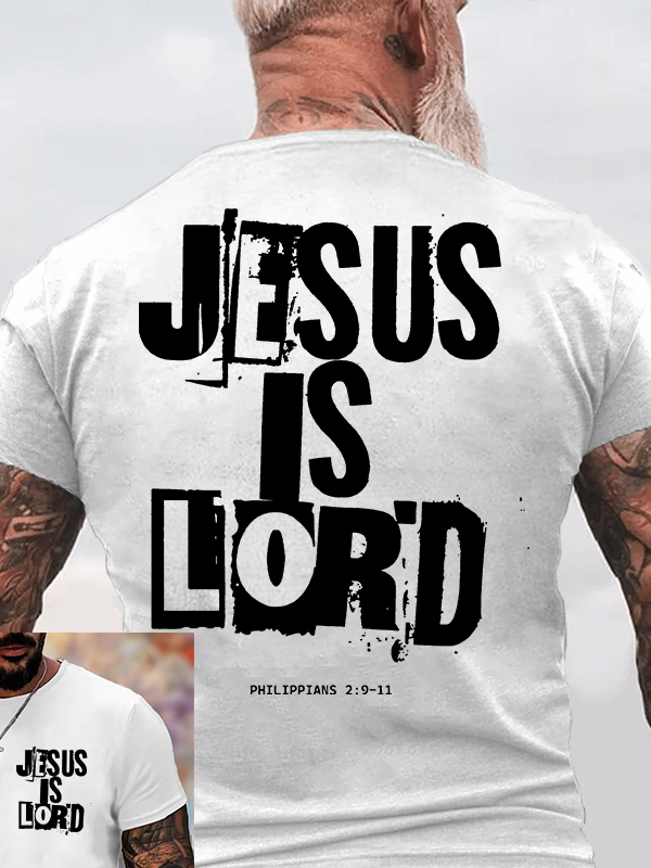 Jesus Is Lord Jesus God Christian Cotton T-Shirt