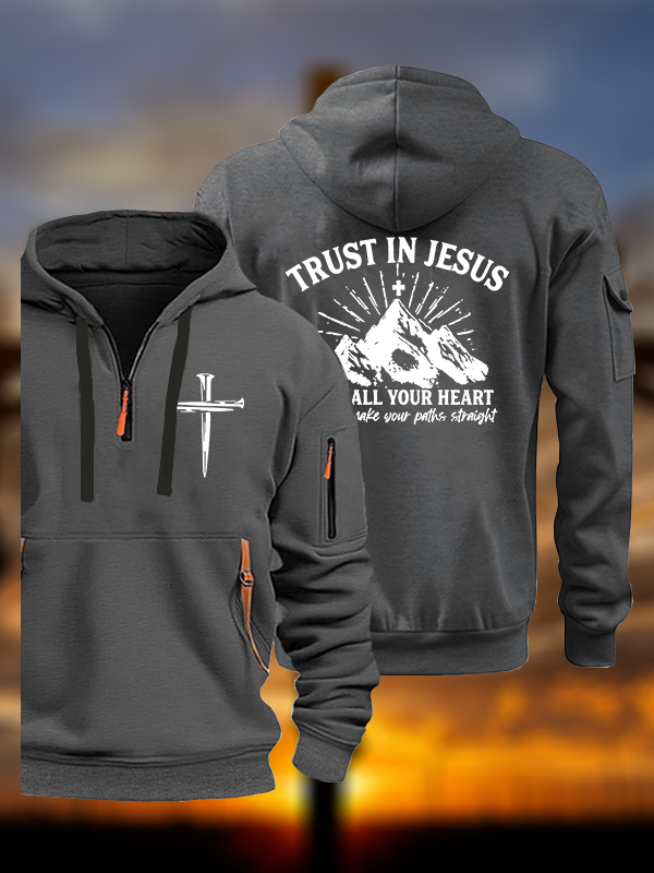 Trust In Jesus With All Your Heart Jesus God Christian Zipper Hoodies