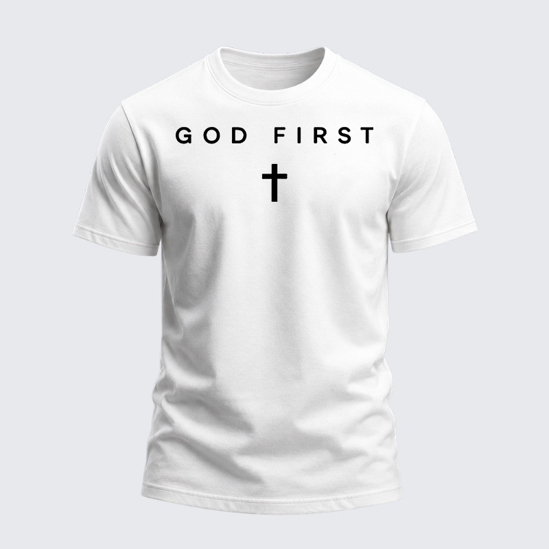 Heavyweight Cotton Tee - God First