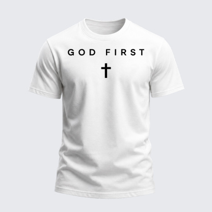 Heavyweight Cotton Tee - God First