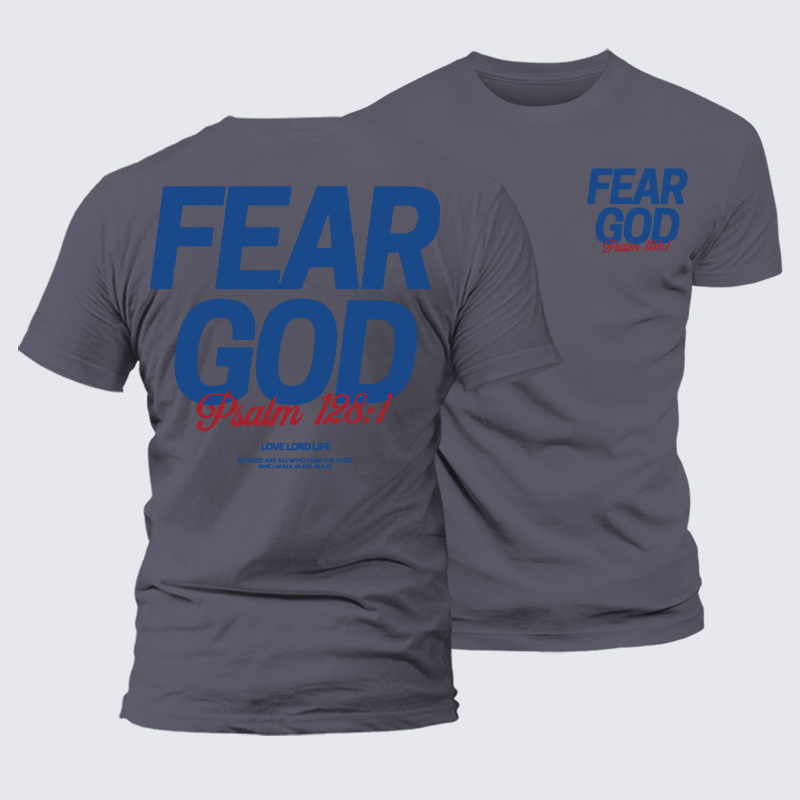 Fear God Jesus God Christian Premium Mercerized Cotton Tee