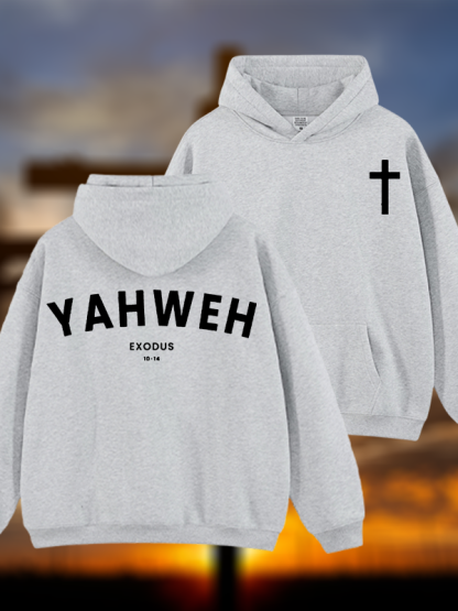 Yahweh Jesus God Christian Plush Fleece-Lined Hoodie