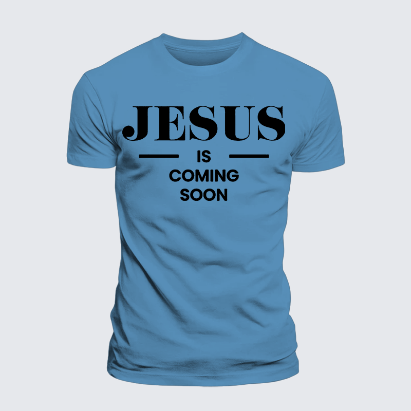 Jesus Is Coming Soon Jesus God Christian Premium Mercerized Cotton Tee
