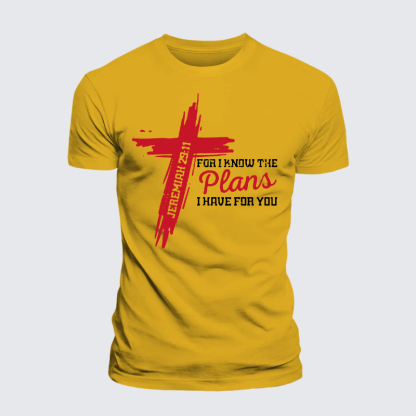 I Know The Plans I Have For You Jesus God Christian Premium Mercerized Cotton Tee