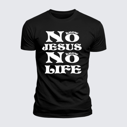 No Jesus No Life Jesus God Christian  – Luxe Mercerized Interlock Cotton Tee