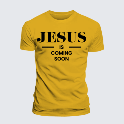Jesus Is Coming Soon Jesus God Christian Premium Mercerized Cotton Tee