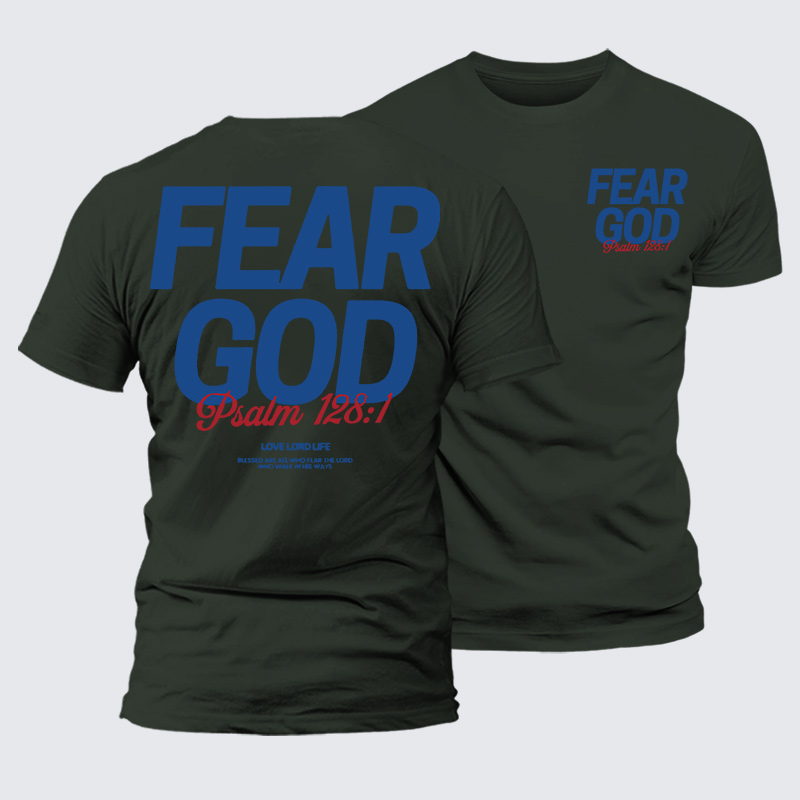 Fear God Jesus God Christian Premium Mercerized Cotton Tee