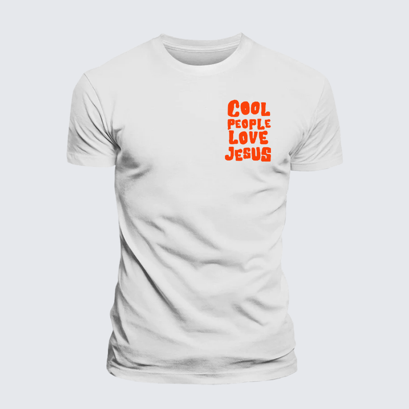 Cool People Love Jesus Jesus God Christian Premium Mercerized Cotton Tee