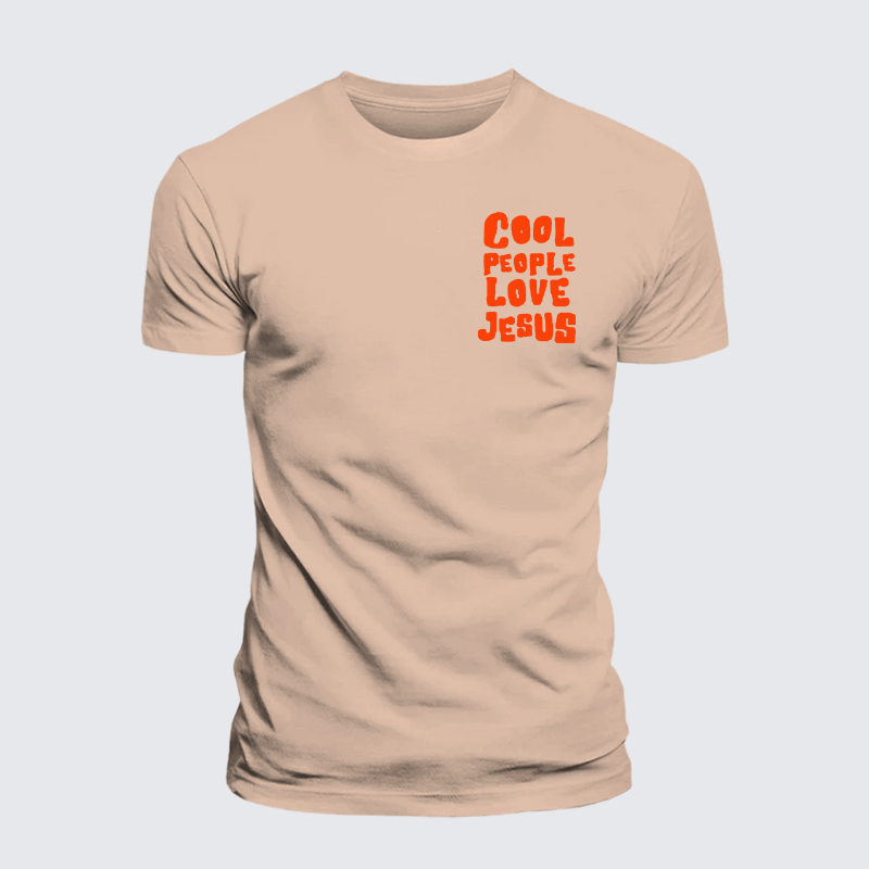 Cool People Love Jesus Jesus God Christian Premium Mercerized Cotton Tee