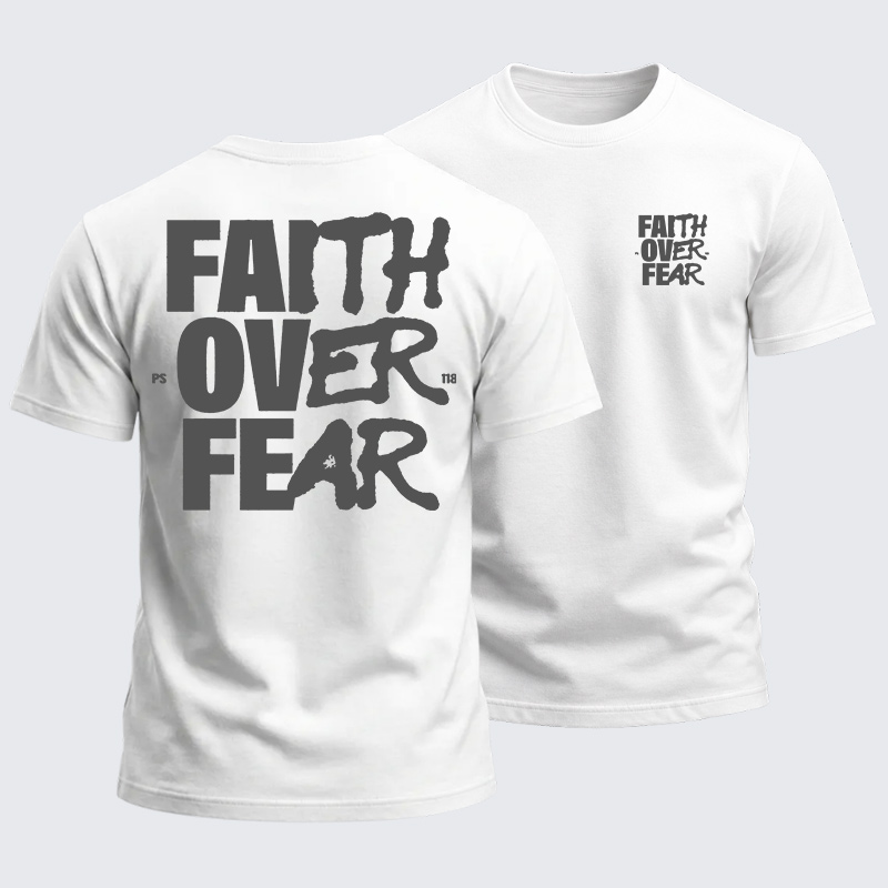 Heavyweight Cotton Tee - Faith Over Fear