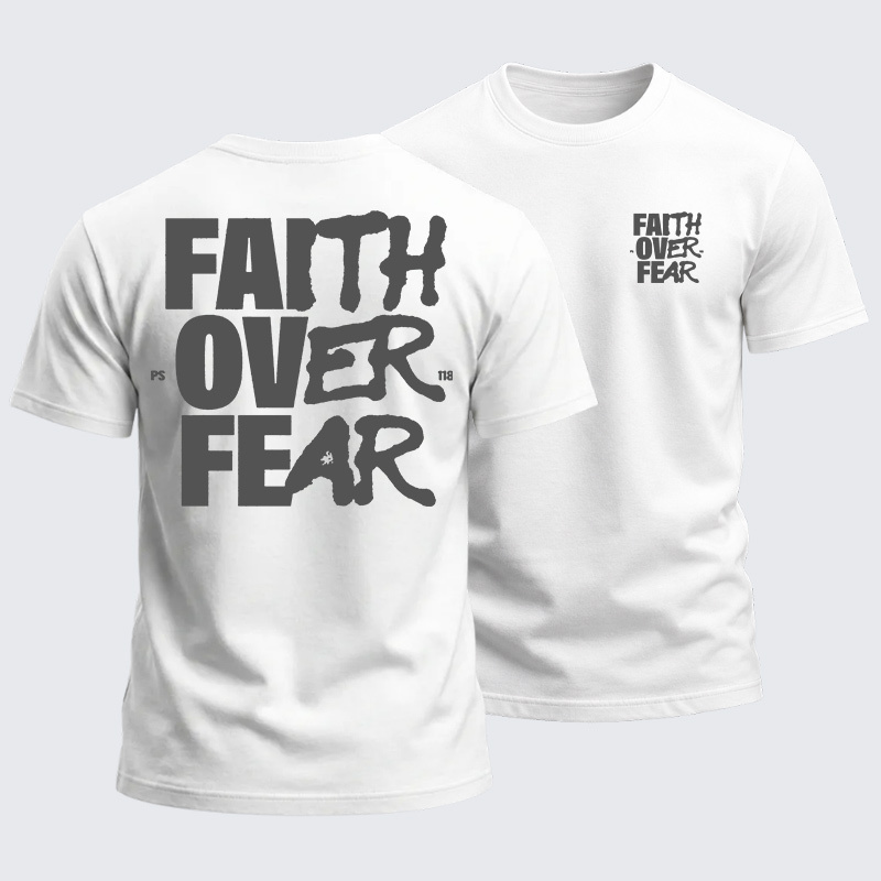 Heavyweight Cotton Tee - Faith Over Fear