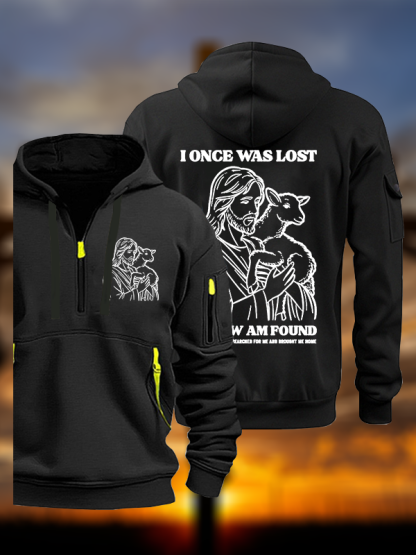 I Once Was Lost But Now Am Found Jesus God Christian Zipper Hoodies
