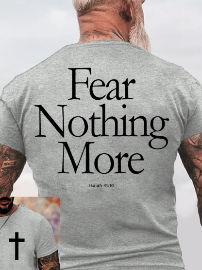 Fear Nothing More Jesus God Christian Cotton T-Shirt