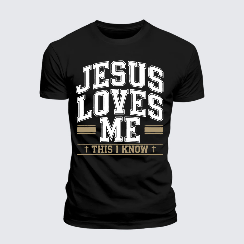Man Of God Husband Dad Jesus God Christian Cotton T-Shirt