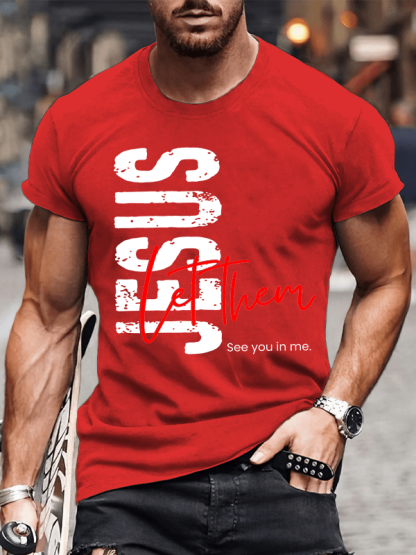 Jesus Let Them See You In Me Jesus God Christian Cotton T-Shirt
