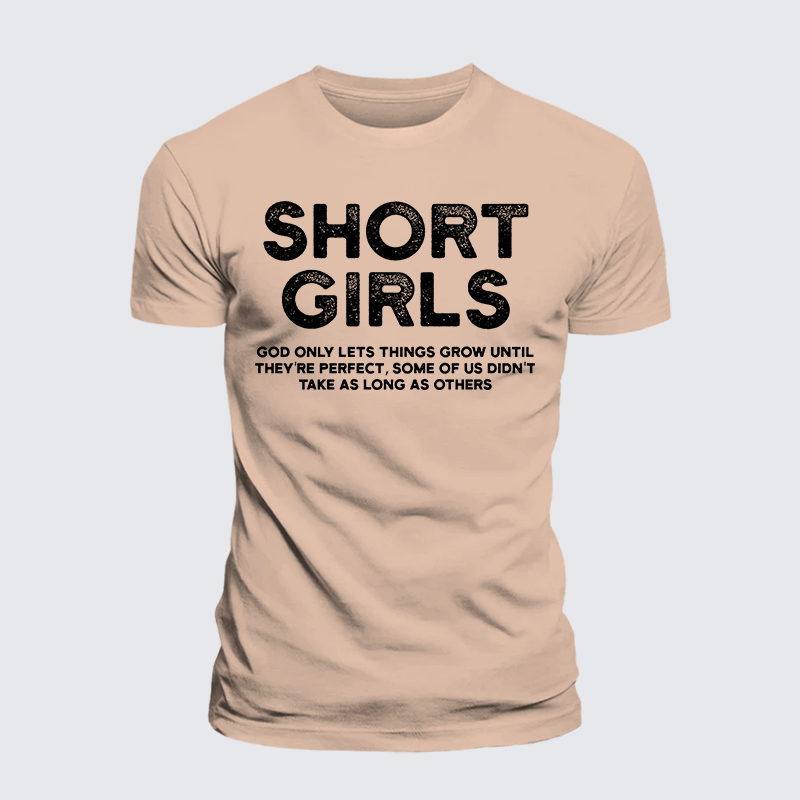 Short Girls Jesus God Christian Premium Mercerized Cotton Tee