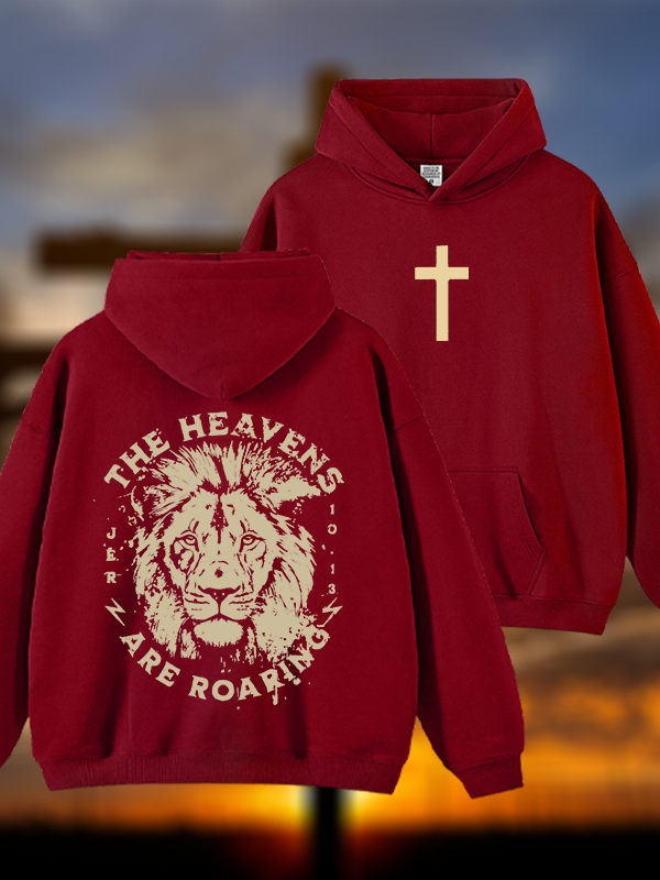 The Heavens Jesus God Christian Plush Fleece-Lined Hoodie