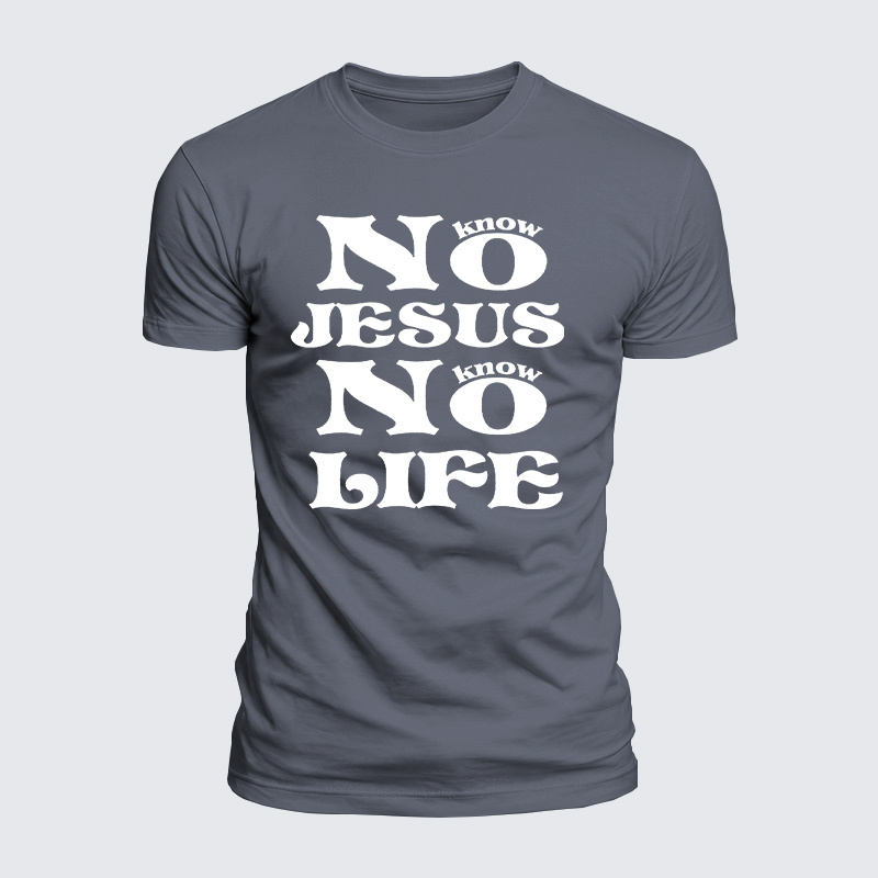 No Jesus No Life Jesus God Christian  – Luxe Mercerized Interlock Cotton Tee
