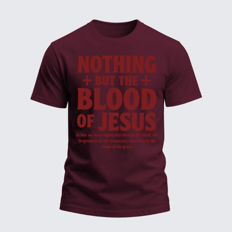 Heavyweight Cotton Tee - Nothing But the Blood of Jesus