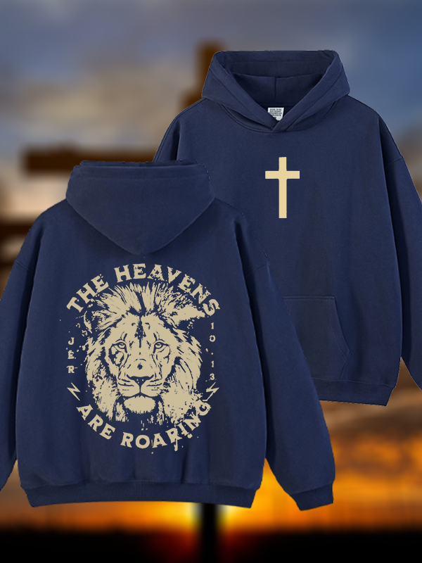 The Heavens Jesus God Christian Plush Fleece-Lined Hoodie