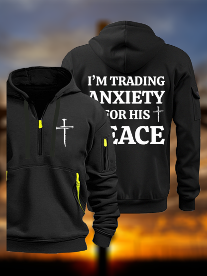 I’m Trading My Anxiety For His Peace Jesus God Christian Zipper Hoodies