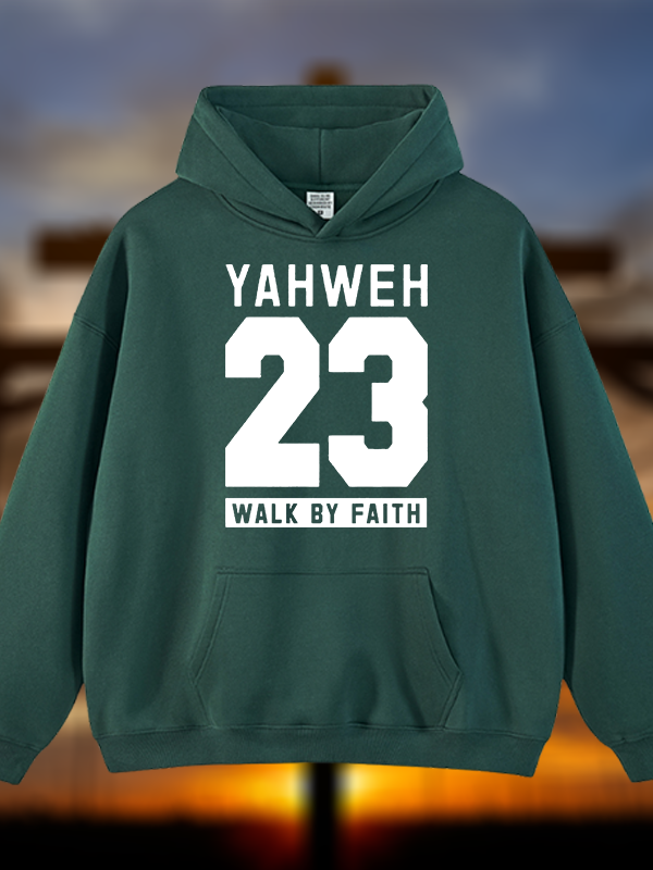 Walk By Faith Jesus God Christian Plush Fleece-Lined Hoodie