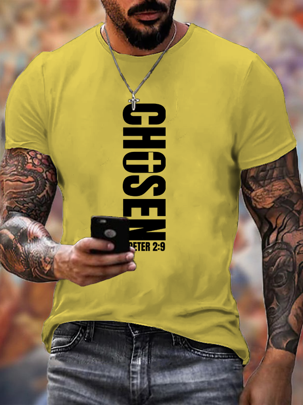 Chosen 1 Peter 2:9 Jesus God Christian Cotton T-Shirt