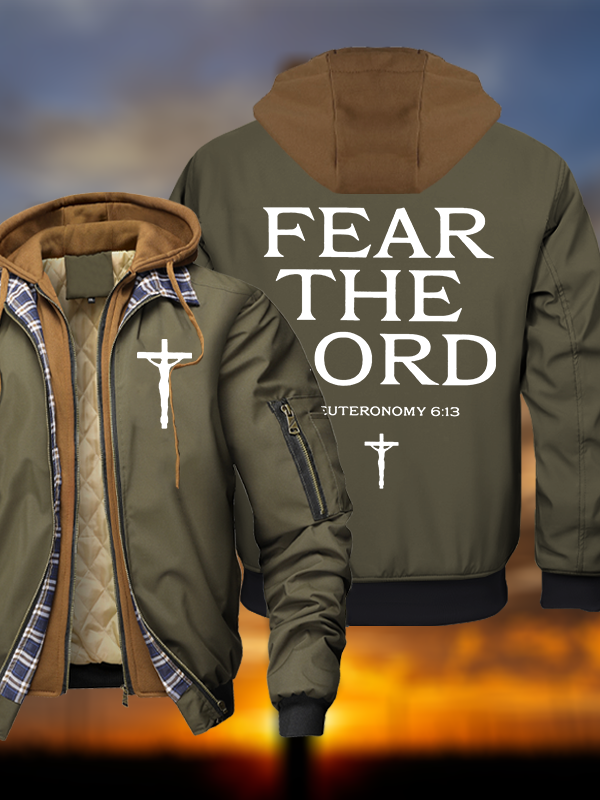 Fear The Lord Warm Hooded Bomber Jacket