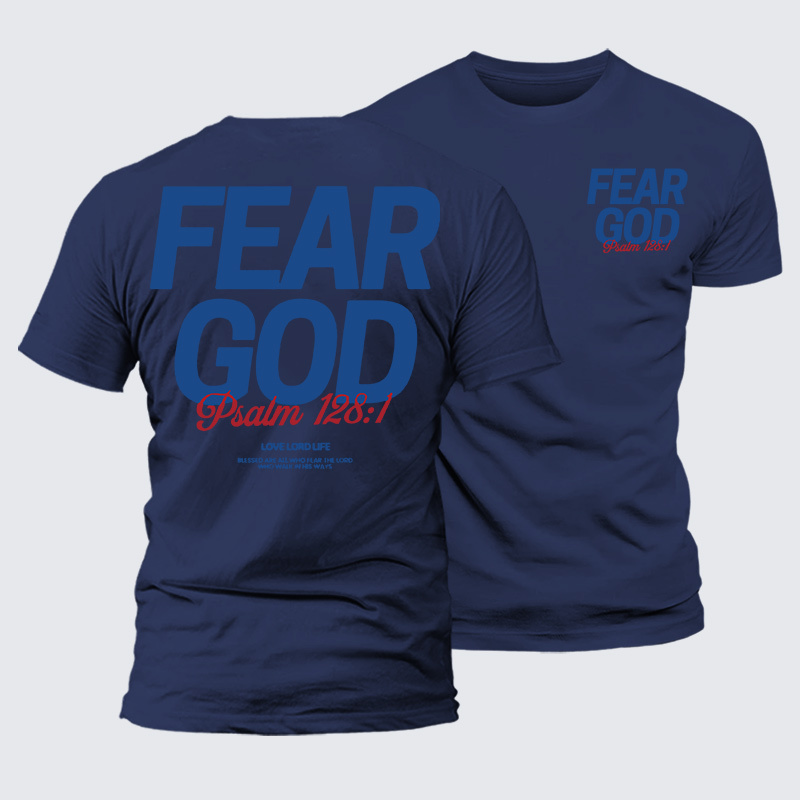 Fear God Jesus God Christian Premium Mercerized Cotton Tee