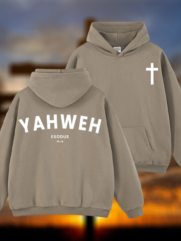 Yahweh Jesus God Christian Plush Fleece-Lined Hoodie