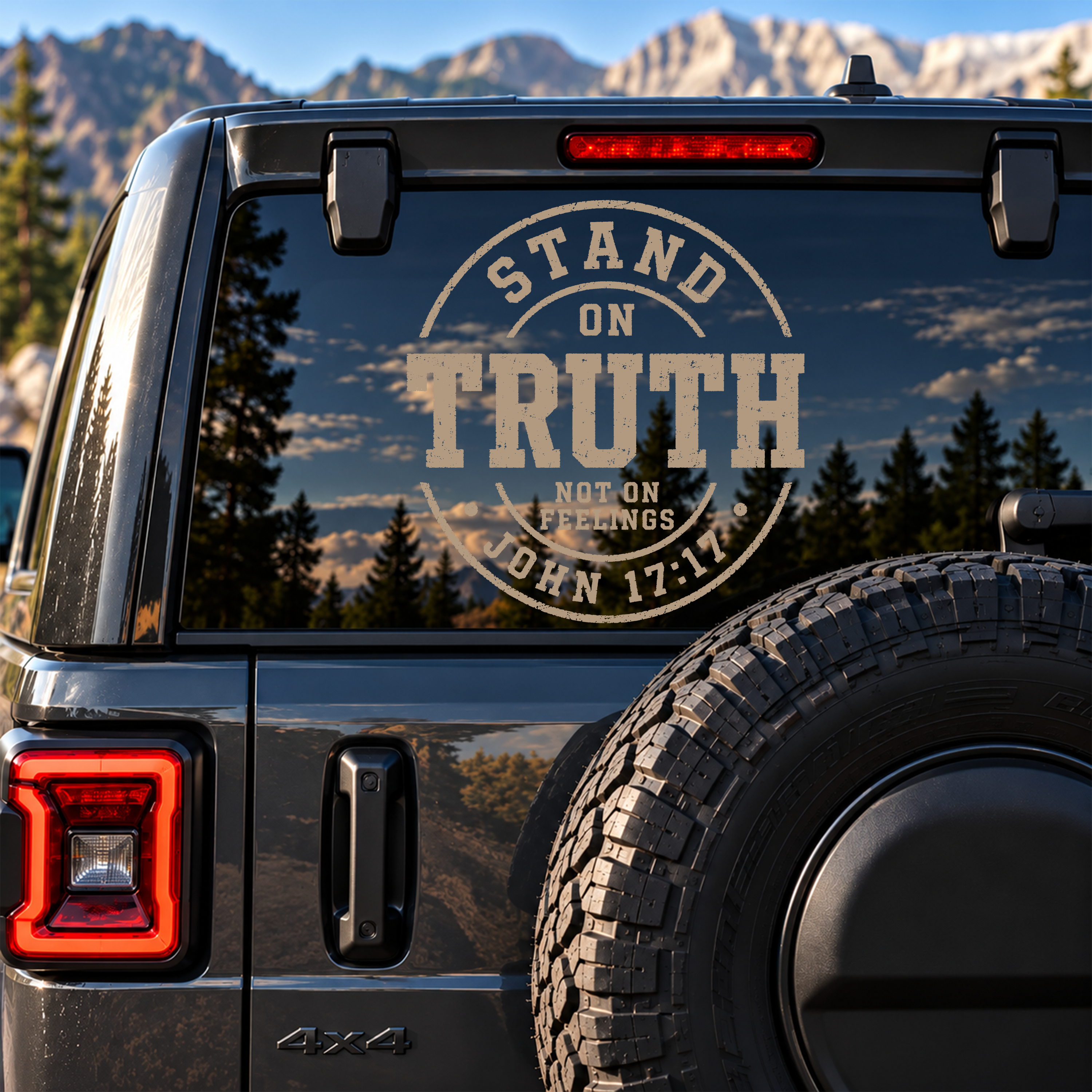 Car & Truck Vinyl Decals  - Stand On Truth Not On Feelings