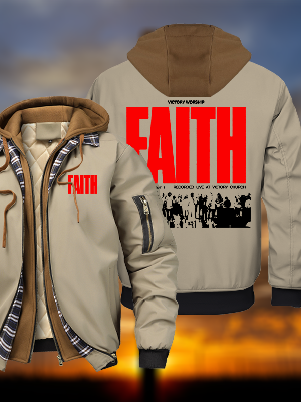 Faith Warm Hooded Bomber Jacket