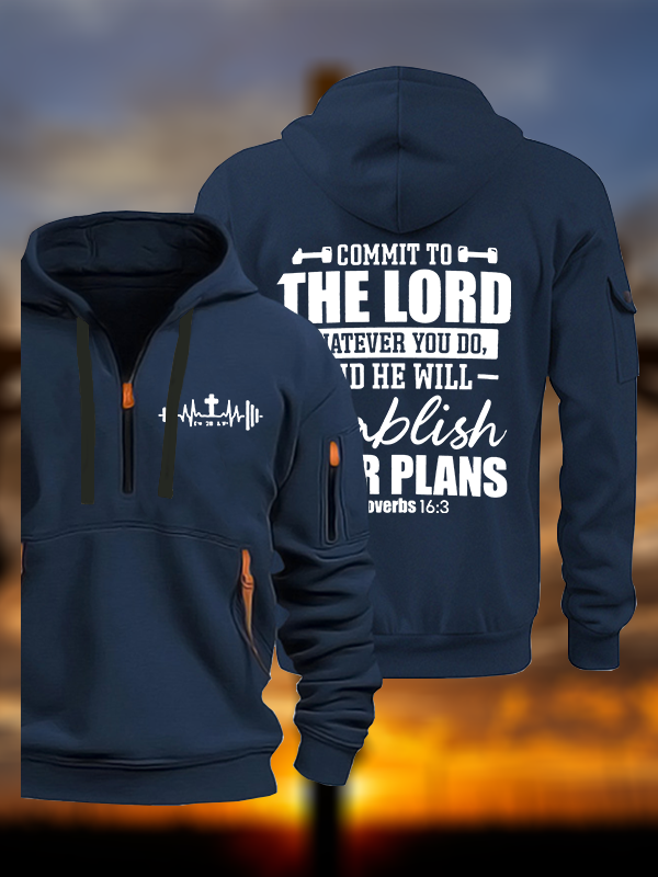 Commit To The Lord Whatever You Do Jesus God Christian Zipper Hoodies