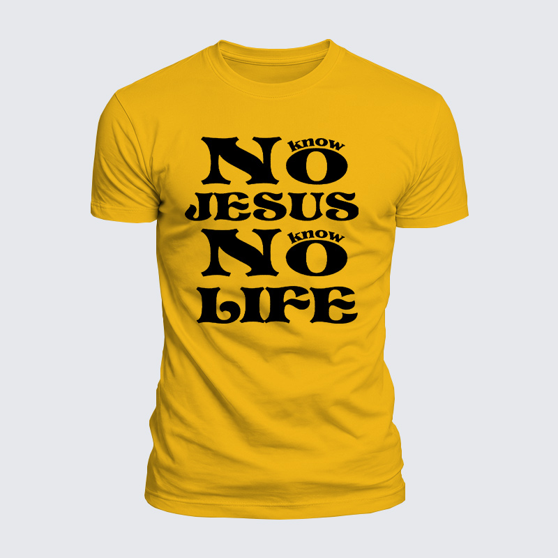 No Jesus No Life Jesus God Christian  – Luxe Mercerized Interlock Cotton Tee