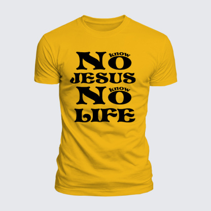 No Jesus No Life Jesus God Christian  – Luxe Mercerized Interlock Cotton Tee