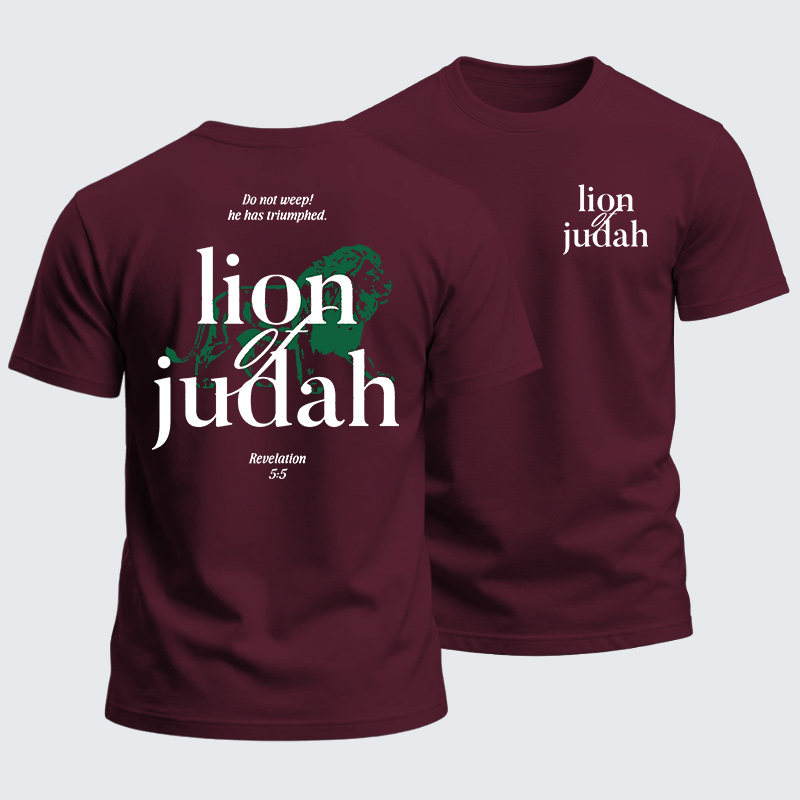 Heavyweight Cotton Tee - Lion Of Judah