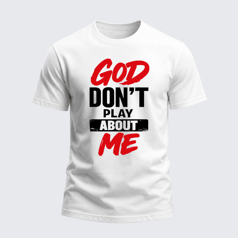 Man Of God Husband Dad Jesus God Christian Cotton T-Shirt